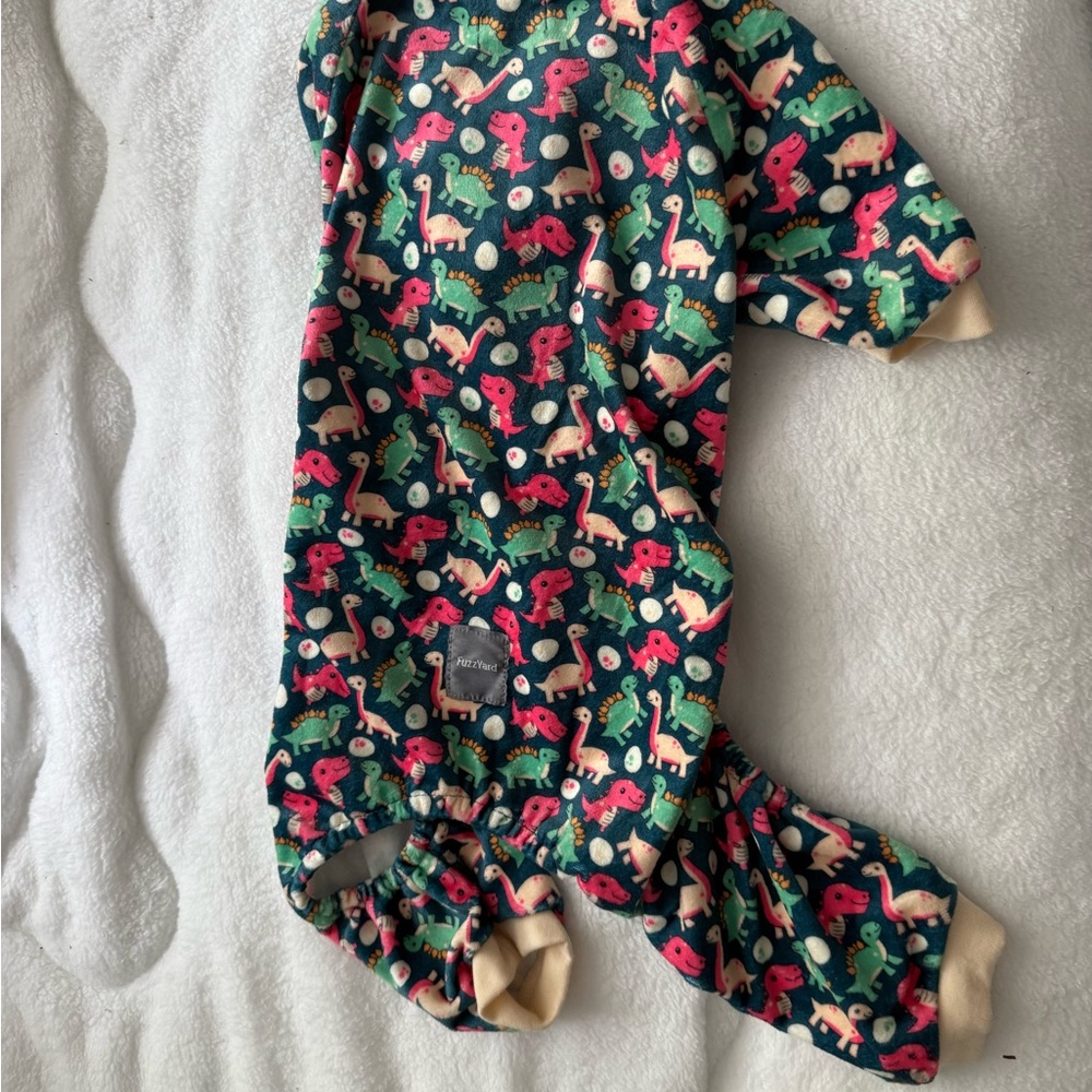 Green and Pink dinosaur (M) Dog Outfit